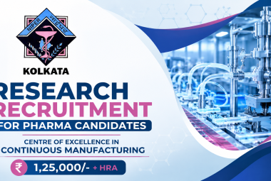 Research Recruitment for Pharma candidates at Centre of Excellence in Continuous Manufacturing, NIPER