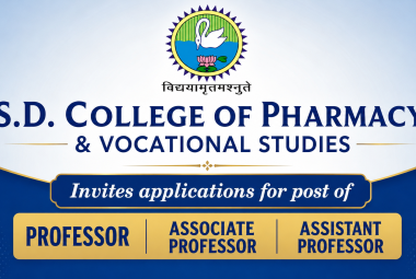 S.D. College of Pharmacy & Vocational Studies invites applications for post of Professor, Associate Professor, Assistant Professor