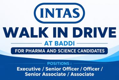 Walk In Drive at Baddi for Pharma and Science candidates at Intas Pharma