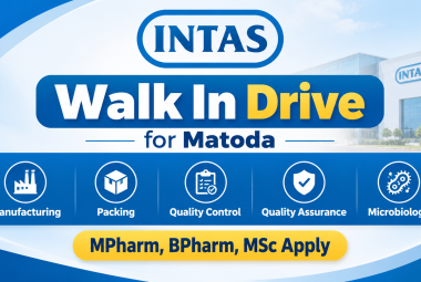Walk In Drive for Matoda at Intas Pharmaceuticals