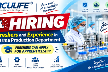 Aculife Healthcare hiring Freshers and Experience in Production department