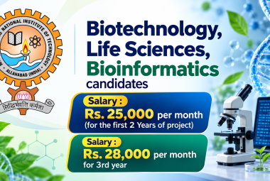 Advertisement for Biotechnology, Life Sciences, Bioinformatics candidates at MNNIT