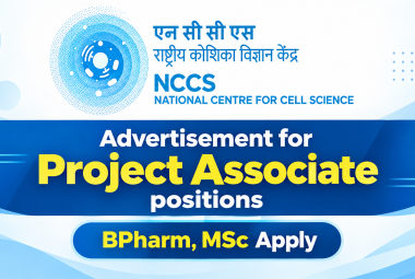Advertisement for Project Associate positions at NCCS