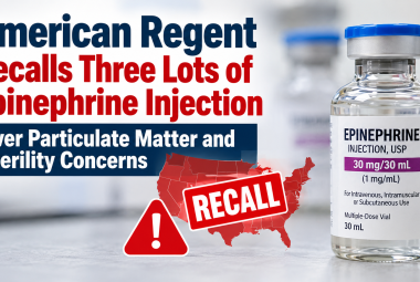 American Regent Recalls Three Lots of Epinephrine Injection Over Particulate Matter and Sterility Concerns