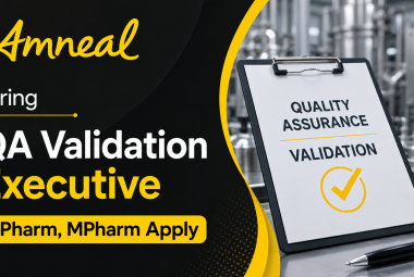 Amneal Pharmaceuticals Hiring QA Validation Executive