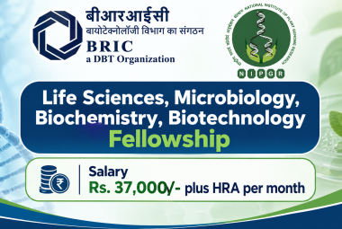 BRIC-NIPGR Short-Term Research Fellowship for Life Sciences, Microbiology, Biochemistry, Biotechnology