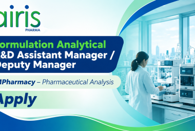 Formulation Analytical R&D Assistant Manager / Deputy Manager Require at airis PHARMA
