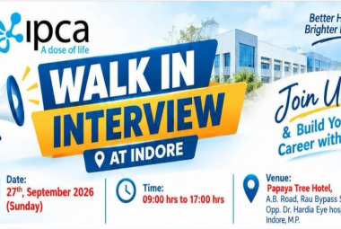 Ipca Laboratories Limited Invites Pharma and Science candidates in Production, Technology Transfer, DP Manufacturing, Quality Control