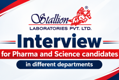 Interview for Pharma and Science candidates in different departments at Stallion Laboratories