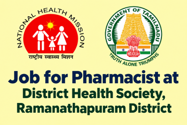 Job for Pharmacist at District Health Society, Ramanathapuram District