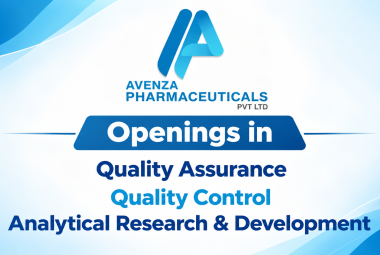 Openings in Quality Assurance, Quality Control, Analytical Research & Development at Avenza Pharma