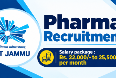 Pharma Recruitment at Indian Institute of Technology Jammu