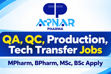 QA, QC, Production, Tech Transfer Jobs at Apnar Pharma