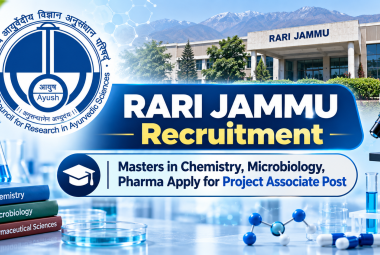 RARI JAMMU Recruitment - Masters in Chemistry, Microbiology, Pharma Apply for Project Associate Post