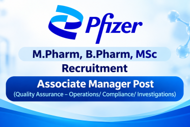Require Quality Assurance Associate Manager at Pfizer