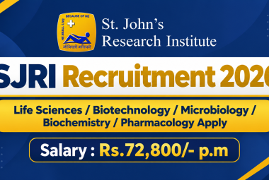 SJRI Recruitment 2026 - Life Sciences / Biotechnology / Microbiology / Biochemistry / Pharmacology Apply