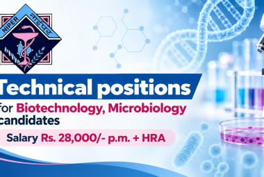 Technical positions for Biotechnology, Microbiology candidates at NIPER