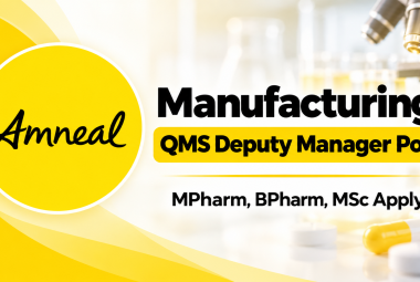 Work as Manufacturing QMS Deputy Manager at Amneal Pharma