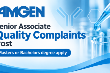 Work as Senior Associate Quality Complaints at Amgen