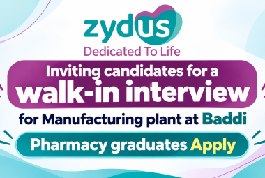 Zydus Life sciences Inviting candidates for a walk-in interview for Manufacturing plant at Baddi