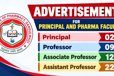 Advertisement for Principal and Pharma Faculty at ASPM College of Pharmacy