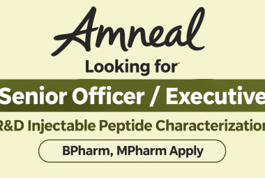 Amneal Pharma looking for Senior Officer / Executive
