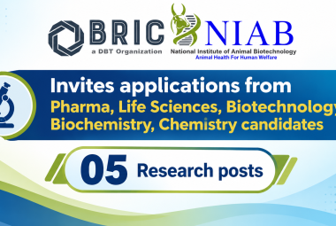 BRIC-NIAB invites applications from Pharma, Life Sciences, Biotechnology, Biochemistry, Chemistry candidates