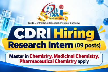 CDRI Hiring Research Intern - Master in Chemistry, Medicinal Chemistry, Pharmaceutical Chemistry apply