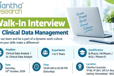 Cliantha Research Hiring Clinical Data Analyst