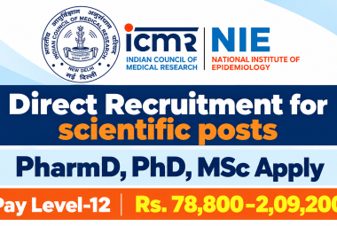 Direct Recruitment for scientific posts at National Institute of Epidemiology