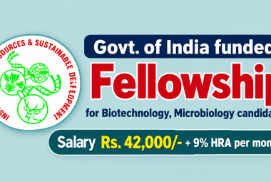 Govt. of India funded Fellowship for Biotechnology, Microbiology candidates at BRIC-IBSD