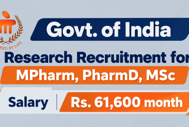 Govt. of India Research Recruitment for MPharm, PharmD, MSc in Department of Pharmacy Practice, MAHE