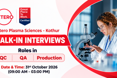 Hetero Pharma Walk in Interview | Roles in QC, QA, Production