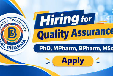 Hiring for Quality Assurance at Bal Pharma