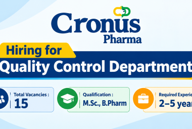 Hiring for Quality Control Department at Cronus Pharma