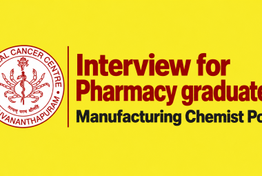 Interview for Pharmacy graduates in Regional Cancer Centre