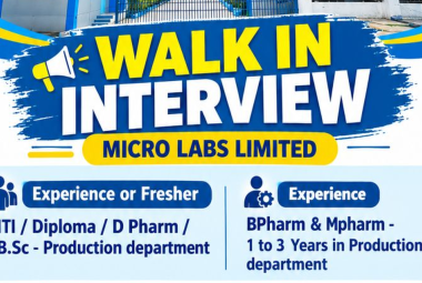 MICRO LABS LIMITED Walk in Drive for Production Department