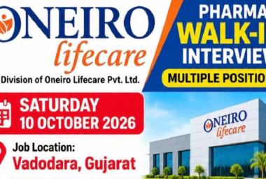 Multiple Positions for Pharma, Science candidates at Oneiro Lifecare