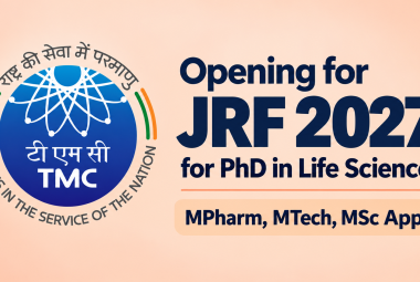 Opening for JRF 2027 for PhD in Life Sciences at TMC-ACTREC - M.Pharm / M.Sc