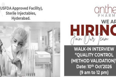 Openings in Quality Control at Anthea Pharma