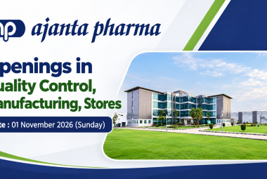 Openings in Quality Control, Manufacturing, Stores at Ajanta Pharma