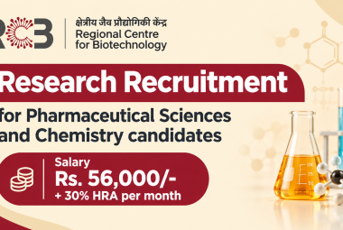 Research Recruitment for Pharmaceutical Sciences and Chemistry candidates at RCB