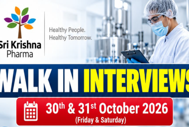 Sri Krishna Hiring for QA, R&D, Water Systems and Production