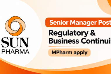 Sun Pharma looking for Senior Manager - Regulatory & Business Continuity