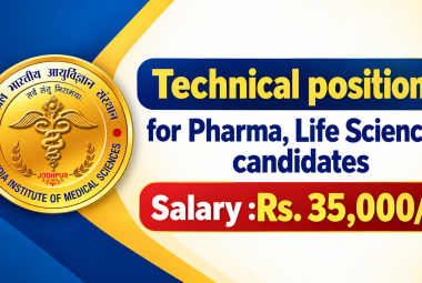 Technical positions for Pharma, Life Sciences candidates at AIIMS, Jodhpur