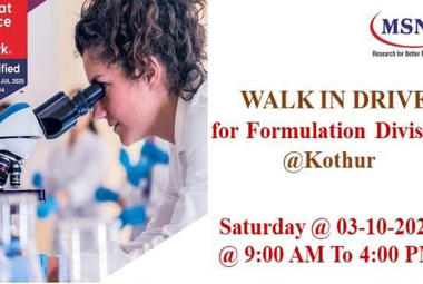 Walk In Drive for Formulation Division at MSN Group