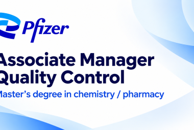 Work as Associate Manager Quality Control at Pfizer