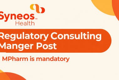 Work as Regulatory Consulting Manger at Syneos Health