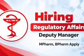 ACME Laboratories Hiring Regulatory Affairs Deputy Manager