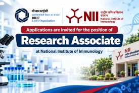 Applications are invited for the position of Research Associate at National Institute of Immunology